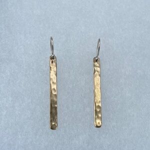 Baroni Bar Drop Sterling Silver & Gold Vermeil Earrings